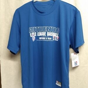 Authentic Little League Advertising Jersey, sz L, Blue, 100% polyester, …